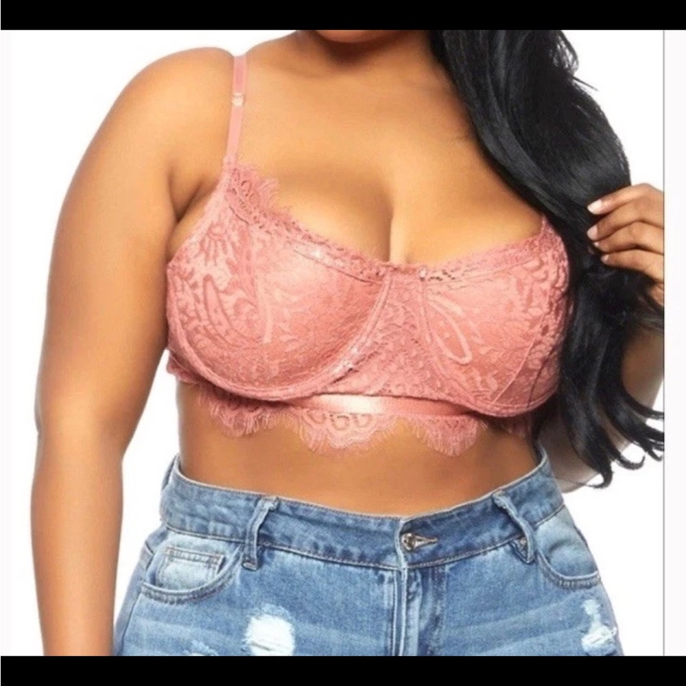 Iris Black Lace Bralette NWT Size 1X